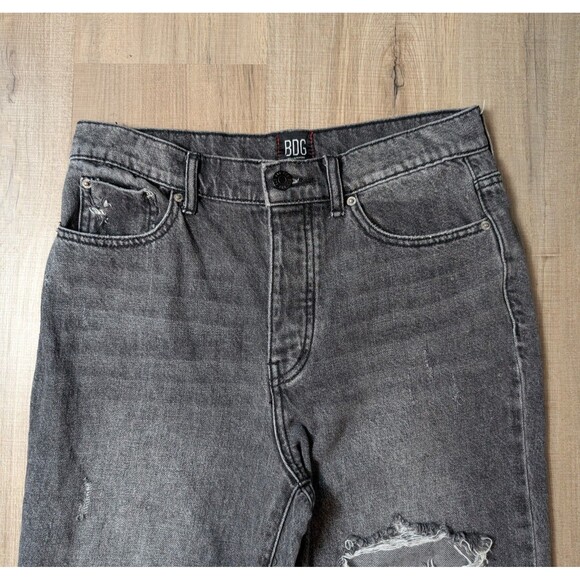 BDG Urban Outfitters Black Slim Straight Size 28 Washed Denim Ripped Jeans Women - Picture 8 of 11